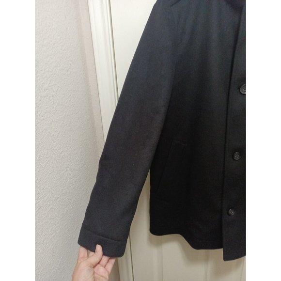 Men's Hugo Boss Cashmere Wool Black Double Layered Jacket Size 44R - Picture 4 of 14
